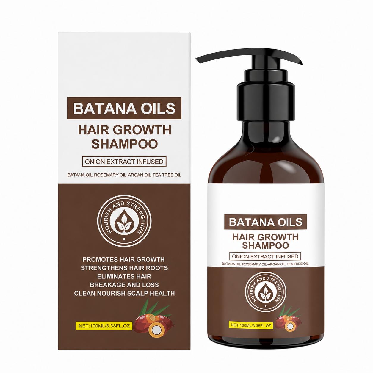 Batana Oil Hair Growth Shampoo – Moisturizing, Oil Control & Scalp Nourishing Shampoo (100ml)